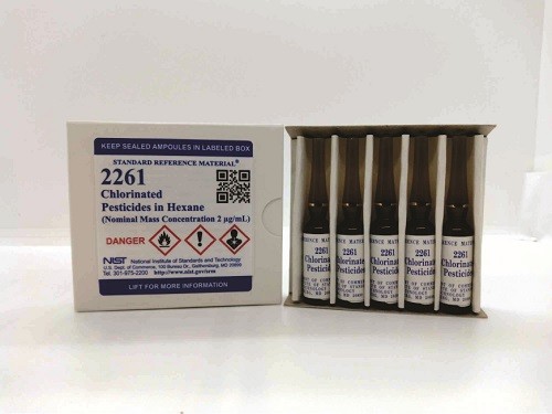 SRM 2261 - 正己烷中的氯化農藥(公稱質量濃度為2克/毫升)
