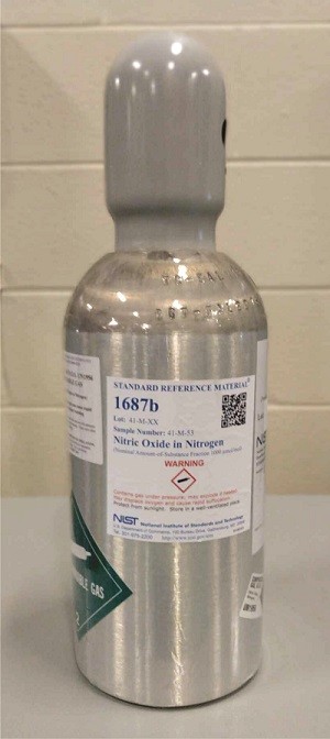 SRM 1687b - 氮氣中的一氧化氮(公稱量-物質分數1000毫微升/摩爾)標準品